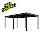 Paragon Outdoor Grand Tuscan 12 x 20 ft. Grey Louvered Pergola