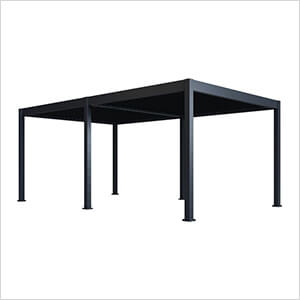 Grand Tuscan 12 x 20 ft. Grey Louvered Pergola