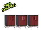 Ulti-MATE Garage Cabinets 3-Piece 2-Door Garage Cabinet Kit in Ruby Red Metallic