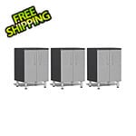 Ulti-MATE Garage Cabinets 3-Piece 2-Door Garage Cabinet Kit in Stardust Silver Metallic
