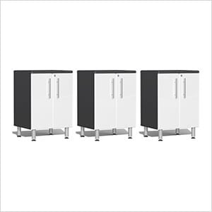 3-Piece 2-Door Garage Cabinet Kit in Starfire White Metallic