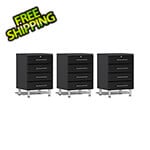 Ulti-MATE Garage Cabinets 3-Piece 4-Drawer Garage Cabinet Kit in Midnight Black Metallic
