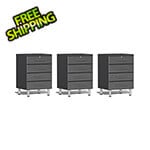 Ulti-MATE Garage Cabinets 3-Piece 4-Drawer Garage Cabinet Kit in Graphite Grey Metallic