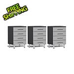 Ulti-MATE Garage Cabinets 3-Piece 4-Drawer Garage Cabinet Kit in Stardust Silver Metallic