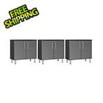 Ulti-MATE Garage Cabinets 3-Piece 2-Door Oversized Garage Cabinet Kit in Graphite Grey Metallic
