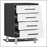 9-Piece Garage Cabinet Kit with Bamboo Worktop in Starfire White Metallic