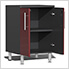 12-Piece Garage Cabinet Kit with Bamboo Worktop in Ruby Red Metallic