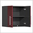 12-Piece Garage Cabinet Kit with Bamboo Worktop in Ruby Red Metallic