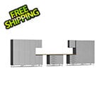 Ulti-MATE Garage Cabinets 12-Piece Garage Cabinet Kit with Bamboo Worktop in Stardust Silver Metallic
