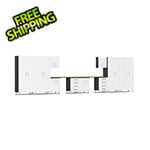 Ulti-MATE Garage Cabinets 12-Piece Garage Cabinet Kit with Bamboo Worktop in Starfire White Metallic
