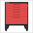 Red 6-Piece Garage Cabinet Set with Levelers