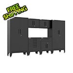 Armadillo Tough Black 6-Piece Garage Cabinet Set with Levelers