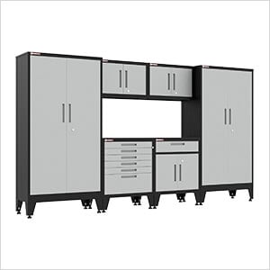 Grey 6-Piece Garage Cabinet Set with Levelers