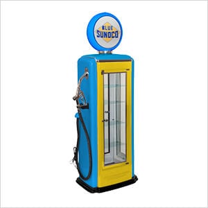 Blue Sunoco Tokheim 39 Style Display Case Gas Pump Replica