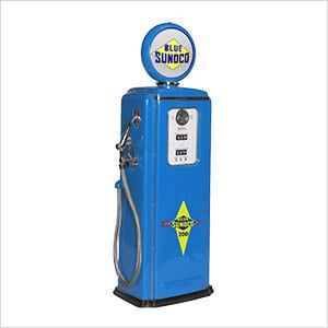 Blue Sunoco Tokheim 39 Style Gas Pump Replica