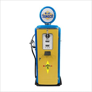 Blue Sunoco Tokheim 39 Style Gas Pump Replica with Beer Tap