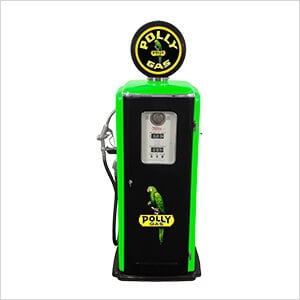 Polly Gas Tokheim 39 Style Gas Pump Replica with Hidden Mini Fridge