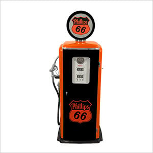 Phillips 66 Tokheim 39 Style Gas Pump Replica with Hidden Mini Fridge