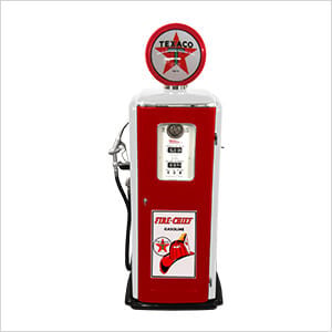 Texaco Fire Chief Gasoline Tokheim 39 Style Gas Pump Replica with Hidden Mini Fridge