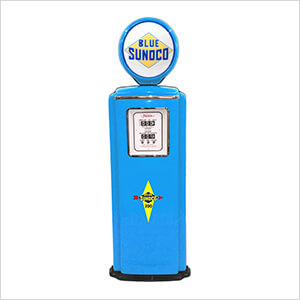 Blue Sunoco Tokheim 39 Gas Pump Replica Wall Relief