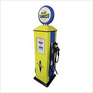 Blue Sunoco Retro Gas Pump Replica Electric Vehicle (EV) Charger