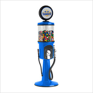 Blue Sunoco Retro Gas Pump Replica Mini Gravity Feed Gumball Machine