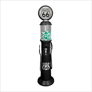 Route 66 Retro Gas Pump Replica Tall Gravity Feed Gumball Machine