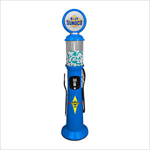 Blue Sunoco Retro Gas Pump Replica Tall Gravity Feed Gumball Machine