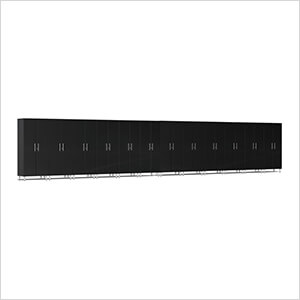 12-Piece Tall Garage Cabinet Kit in Midnight Black Metallic