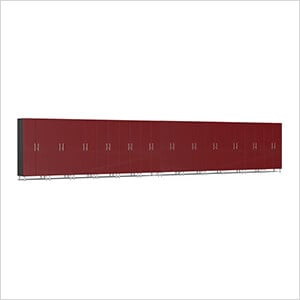 12-Piece Tall Garage Cabinet Kit in Ruby Red Metallic