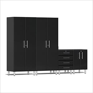 4-Piece Garage Cabinet System in Midnight Black Metallic