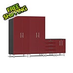 Ulti-MATE Garage Cabinets 4-Piece Garage Cabinet System in Ruby Red Metallic