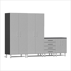 4-Piece Garage Cabinet System in Stardust Silver Metallic