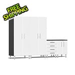 Ulti-MATE Garage Cabinets 4-Piece Garage Cabinet System in Starfire White Metallic