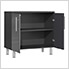 6-Piece Garage Cabinet Kit with Bamboo Worktop in Graphite Grey Metallic