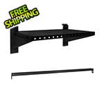 Proslat Stealth 24-Inch Heavy Duty Metal Shelf with Clothing Rod