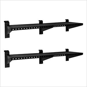 Stealth Slatwall 48-Inch Heavy Duty Metal Shelves (2-Pack)