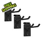 Proslat Garage Slatwall Stealth Slatwall Double 8-Inch Hook (3-Pack)