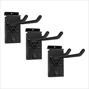 Stealth Slatwall Double 8-Inch Hook (3-Pack)