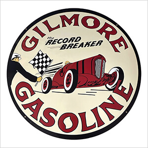 Gilmore Gasoline Racing 36-Inch Metal Sign