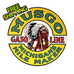 PERGL Musgo Gasoline 36-Inch Metal Sign