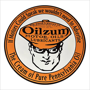 Oilzum Motor Oils 36-Inch Metal Sign