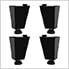 Red 4-Piece Garage Cabinet Set with Levelers