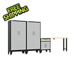 Armadillo Tough Grey 4-Piece Garage Cabinet Set with Levelers