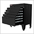Black 6-Piece Garage Cabinet Set with Levelers and Casters