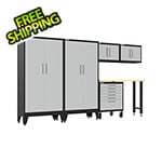 Armadillo Tough Grey 6-Piece Garage Cabinet Set with Levelers and Casters