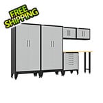 Armadillo Tough Grey 6-Piece Garage Cabinet Set with Levelers