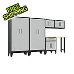 Armadillo Tough Grey 6-Piece Garage Cabinet Set with Levelers