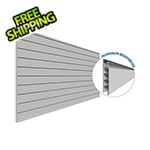 Proslat Garage Slatwall 4 ft. x 8 ft. PROCORE PVC Slatwall (Grey)