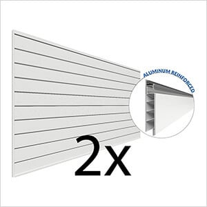 4 ft. x 8 ft. PROCORE PVC Slatwall (2-Pack White)